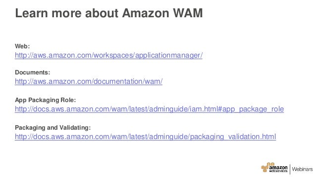 amazon workspaces application manager wam