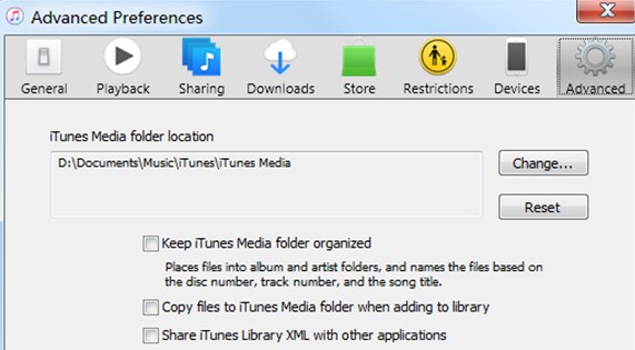 itunes media mobile applications folder delete