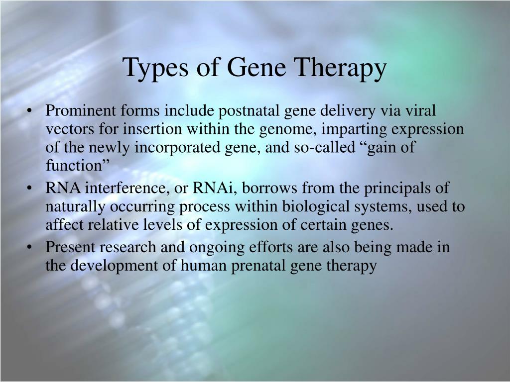 first application of gene therapy