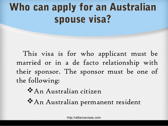 de facto partner visa application australia
