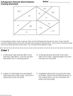 pythagorean theorem application worksheet pdf