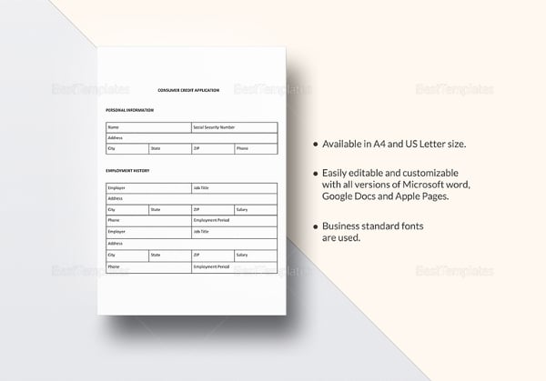 e commerce online customer application form free template