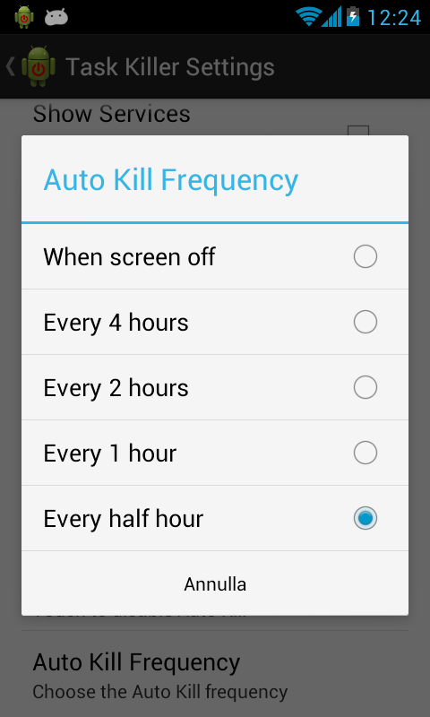 application manager and killing android