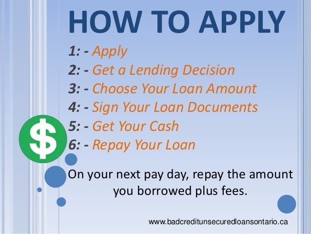 bad credit loans online application