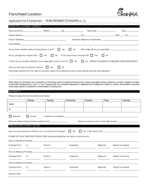 blank job application forms to print