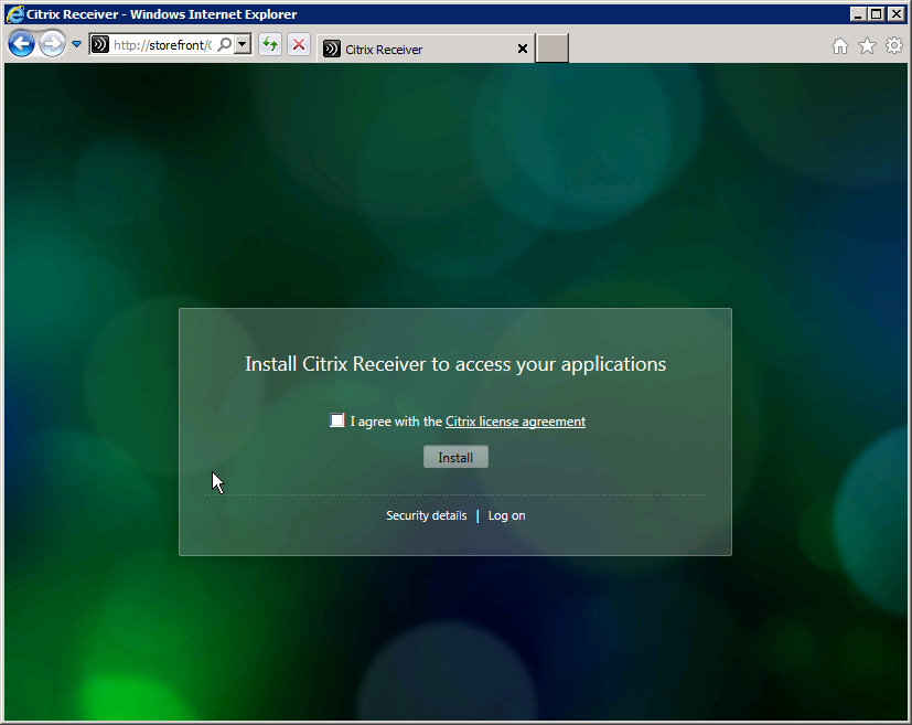 citrix receiver how to install applications on server