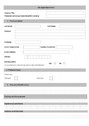 esl elementary application form filling