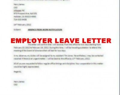 how to write a application for leave in office