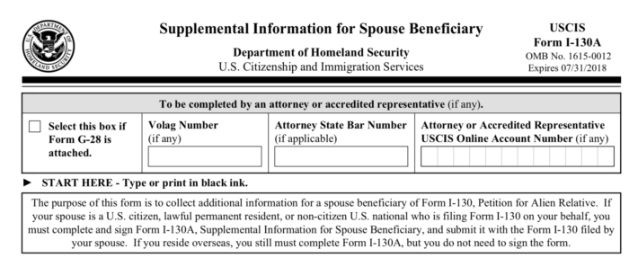 visa application for spouse of us citizen